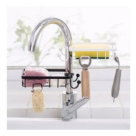 Buffer Paslanmaz Çelik Mutfak Banyo Musluğuna Sabitlenebilir Sabunluk
