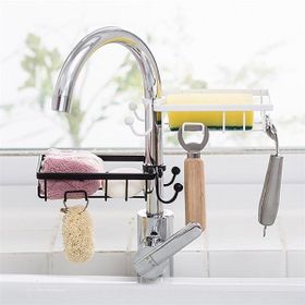 Buffer Paslanmaz Çelik Mutfak Banyo Musluğuna Sabitlenebilir Sabunluk