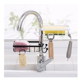 Buffer Paslanmaz Çelik Mutfak Banyo Musluğuna Sabitlenebilir Sabunluk