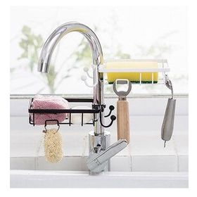 Buffer Paslanmaz Çelik Mutfak Banyo Musluğuna Sabitlenebilir Sabunluk