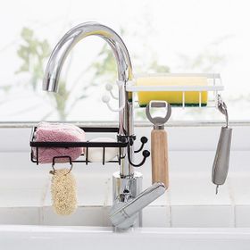 Buffer Paslanmaz Çelik Mutfak Banyo Musluğuna Sabitlenebilir Sabunluk