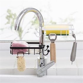 Buffer Paslanmaz Çelik Mutfak Banyo Musluğuna Sabitlenebilir Sabunluk