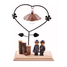 Buffer Romantik Çift Temalı Büyük Boy Masa Lambası Biblo