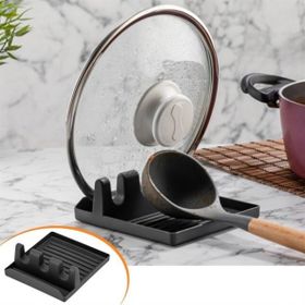 Buffer Tencere Kapak Tutuculu Kaşıklıklı Tencere Kapak Standı Pratik Kaşık Kepçe Altlık Düzenleyici
