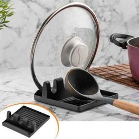 Buffer Tencere Kapak Tutuculu Kaşıklıklı Tencere Kapak Standı Pratik Kaşık Kepçe Altlık Düzenleyici