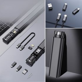 Buffer XAL58YT0058 Cep Tipi 60W Bas Aç Type-C iPhone Micro USB Hızlı Şarj Data Kablo Seti