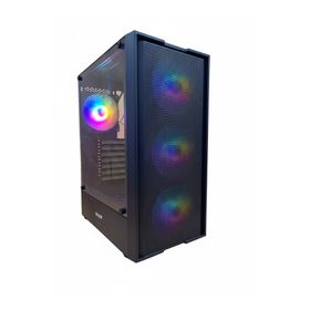 Bugatek Adagan Rainbow Mid Tower 4x12 cm Tempered Cam Gaming Bilgisayar Kasası
