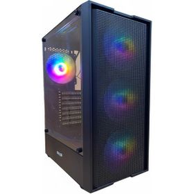 Bugatek Adagan Rainbow Mid Tower 4x12 cm Tempered Cam Gaming Bilgisayar Kasası