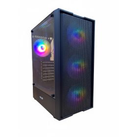 Bugatek Adagan Rainbow Mid Tower 4x12 cm Tempered Cam Gaming Bilgisayar Kasası