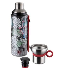 Bugatti 1500 ml Termo Taşıma Kulplu Paslanmaz Çelik La Vılle Desenli Termos