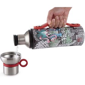 Bugatti 1500 ml Termo Taşıma Kulplu Paslanmaz Çelik La Vılle Desenli Termos