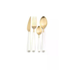 Bugatti Athena Ivory Pearl Gold 24 Parça Çatal Kaşık Bıçak Seti