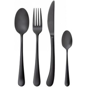 Bugatti Settimocielo Satin Black 30 Parça Çatal Bıçak Seti