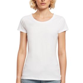 Build Your Brand Basic Tee Kısa Kollu Yuvarlak Yaka Beyaz Kadın T-shirt