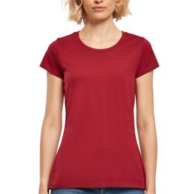 Build Your Brand Basic Tee Kısa Kollu Yuvarlak Yaka Burgundy Kadın T-shirt
