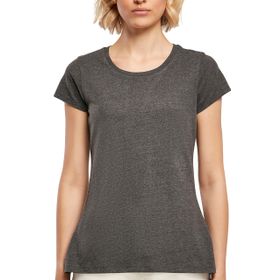 Build Your Brand Basic Tee Kısa Kollu Yuvarlak Yaka Charcoal Kadın T-shirt