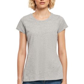 Build Your Brand Basic Tee Kısa Kollu Yuvarlak Yaka Gri Kadın T-shirt