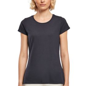 Build Your Brand Basic Tee Kısa Kollu Yuvarlak Yaka Lacivert Kadın T-shirt