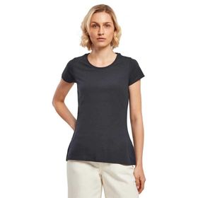 Build Your Brand Basic Tee Kısa Kollu Yuvarlak Yaka Lacivert Kadın T-shirt