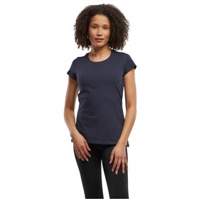 Build Your Brand Basic Tee Kısa Kollu Yuvarlak Yaka Lacivert Kadın T-shirt