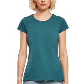 Build Your Brand Basic Tee Kısa Kollu Yuvarlak Yaka Teal Kadın T-shirt