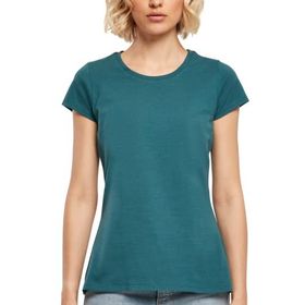 Build Your Brand Basic Tee Kısa Kollu Yuvarlak Yaka Teal Kadın T-shirt