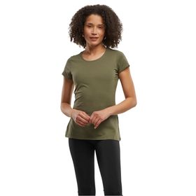 Build Your Brand Basic Tee Kısa Kollu Yuvarlak Yaka Zeytin Kadın T-shirt