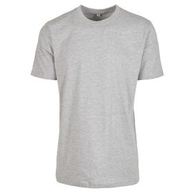 Build Your Brand Basic Yuvarlak Yaka Gri Erkek T-shirt