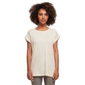 Build Your Brand Ladies Extended Shoulder Tee Beyaz Kum Kadın T-shirt