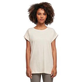Build Your Brand Ladies Extended Shoulder Tee Beyaz Kum Kadın T-shirt