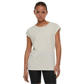 Build Your Brand Ladies Extended Shoulder Tee Beyaz Kum Kadın T-shirt