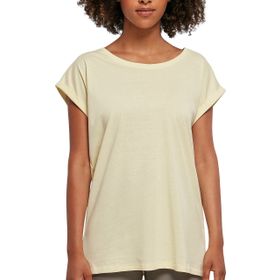 Build Your Brand Ladies Extended Shoulder Tee Yumuşak Sarı Kadın T-shirt