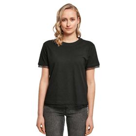 Build Your Brand Ladies Laces Tee Siyah Kadın T-Shirt