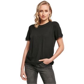 Build Your Brand Ladies Laces Tee Siyah Kadın T-Shirt