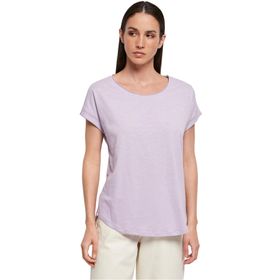Build Your Brand Ladies Long Slub Tee Kısa Kollu Leylak Kadın T-shirt