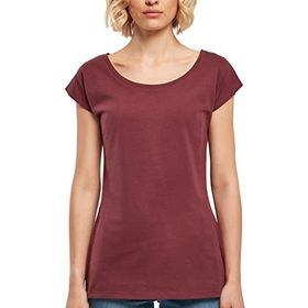 Build Your Brand Ladies Wide Neck Tee Cherry Kadın T-shirt