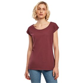 Build Your Brand Ladies Wide Neck Tee Cherry Kadın T-shirt