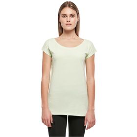 Build Your Brand Ladies Wide Neck Tee Lightmint Kadın T-shirt