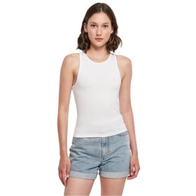 Build Your Brand Racer Back Top Askılı Beyaz Kadın T-Shirt
