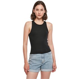Build Your Brand Racer Back Top Askılı Siyah Kadın T-Shirt