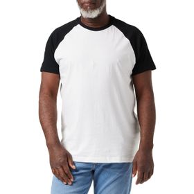 Build Your Brand Raglan Contrast Tee Beyaz-Siyah Erkek T-shirt