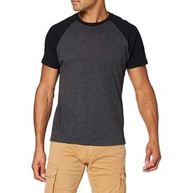 Build Your Brand Reglan Contrast Tee Kömür Siyah Erkek T-shirt