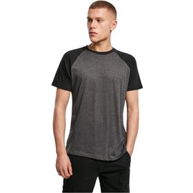 Build Your Brand Reglan Contrast Tee Kömür Siyah Erkek T-shirt