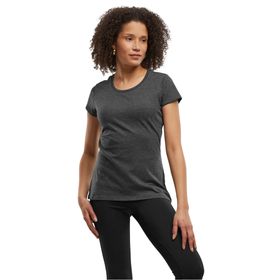 Build Your Brand Tee Kısa Kollu Yuvarlak Yaka Kömür Kadın T-shirt