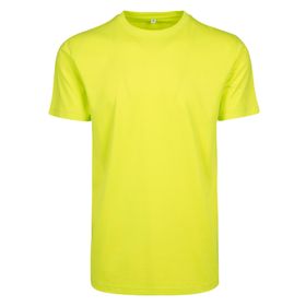 Build Your Brand Tee Yuvarlak Yaka Büyük Beden Sarı Erkek T-shirt