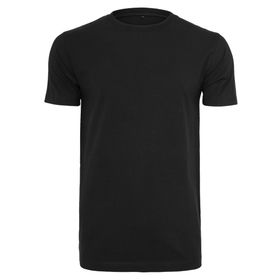 Build Your Brand Tee Yuvarlak Yaka Büyük Beden Siyah Erkek T-shirt
