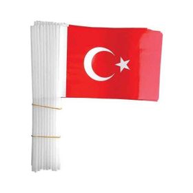 Buket Battal Boy Sopalı 50'li Paket Kağıt Malzeme Türk Bayrağı