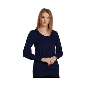 BULALGİY BGA004429 Kadın Lacivert Uzun Kollu Tişört