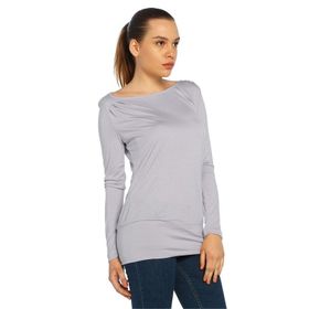 BULALGİY BGA021514 Gümüş Geniş Yaka Bluz