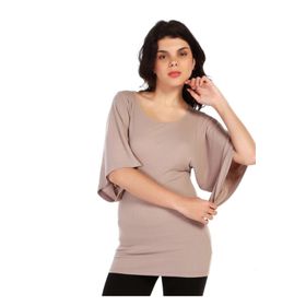 BULALGİY BGA033327 Kadın Vizon Kimono Tişört